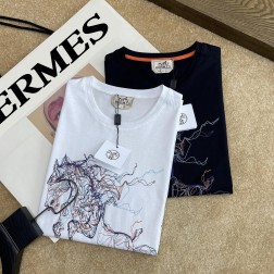 HERMES 에르메스 반팔 라운드 티