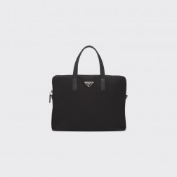 PRADA 프라다 리나일론 및 사피아노 브리프케이스 36-28-4(CM)